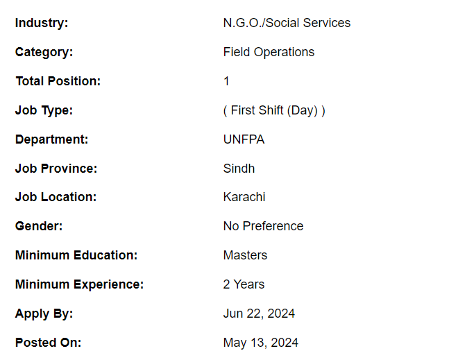 Programme Analyst need by UNFPA Jobs 2024