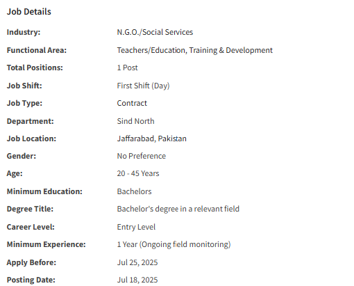 Area MEAL Monitor by INGO ACTED International Jobs 2025