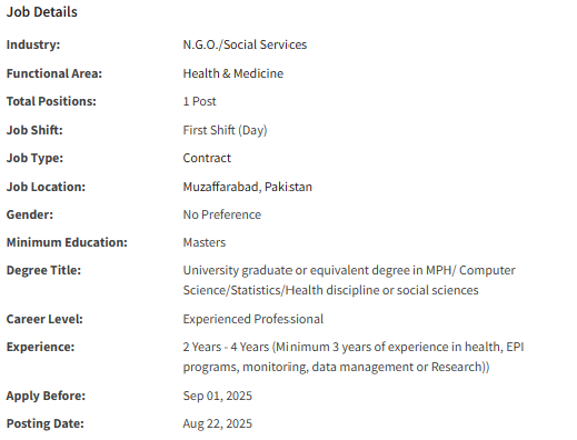 Data Officer need by INGO Confidential Jobs 2025