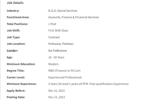 NGO need Financial Manager Jobs 2023 NGO need Financial Manager Jobs 2023