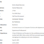 MIS and Reporting Officer need by NGO Jobs 2025