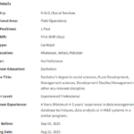 Data and Reporting Officer need by INGO Qatar Charity for multiple cities Jobs 2025