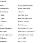 Community Health Worker need by NGO Jobs 2026 Community Health Worker need by NGO Jobs 2026